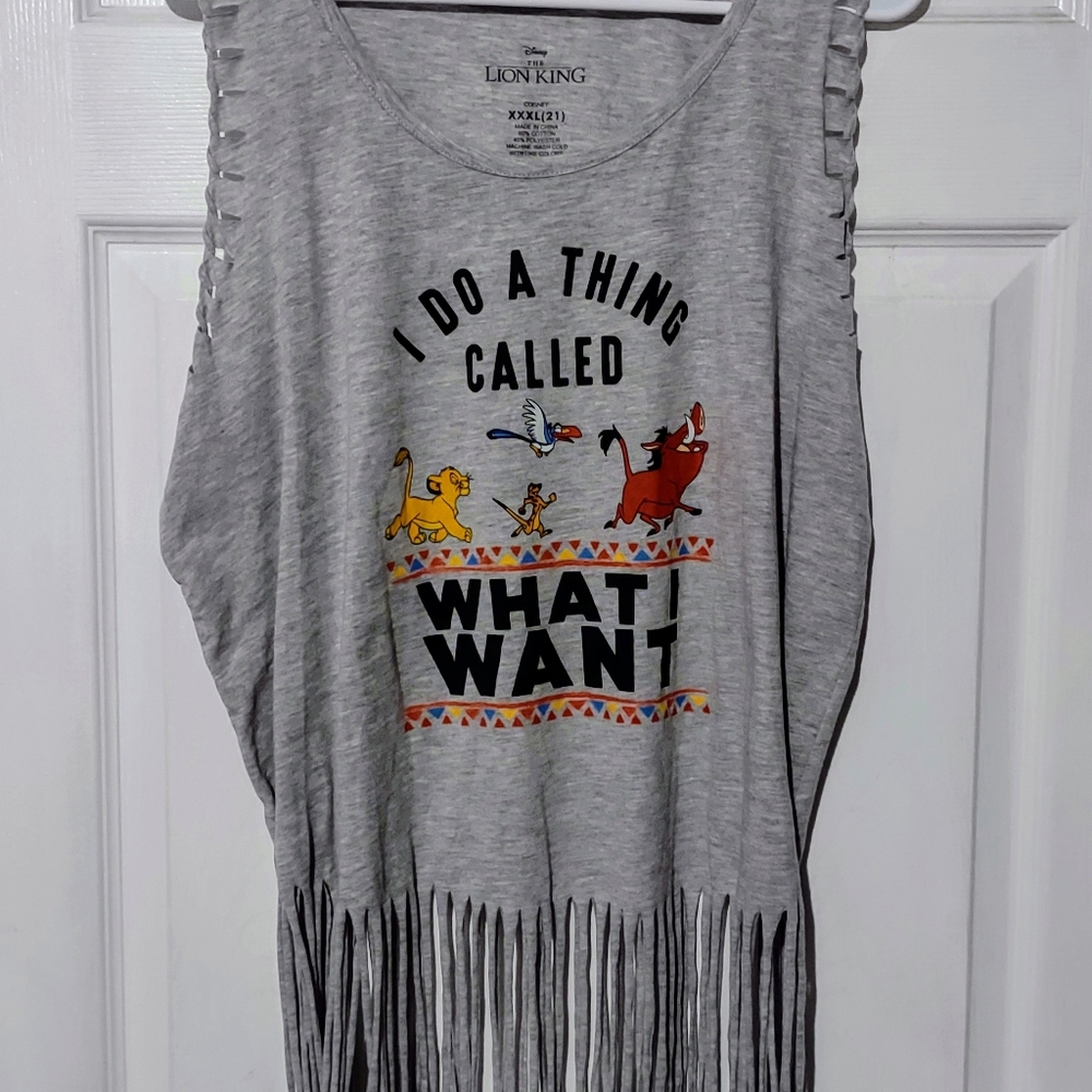 Disney's Lion King Fringe tank top women's size xxxl